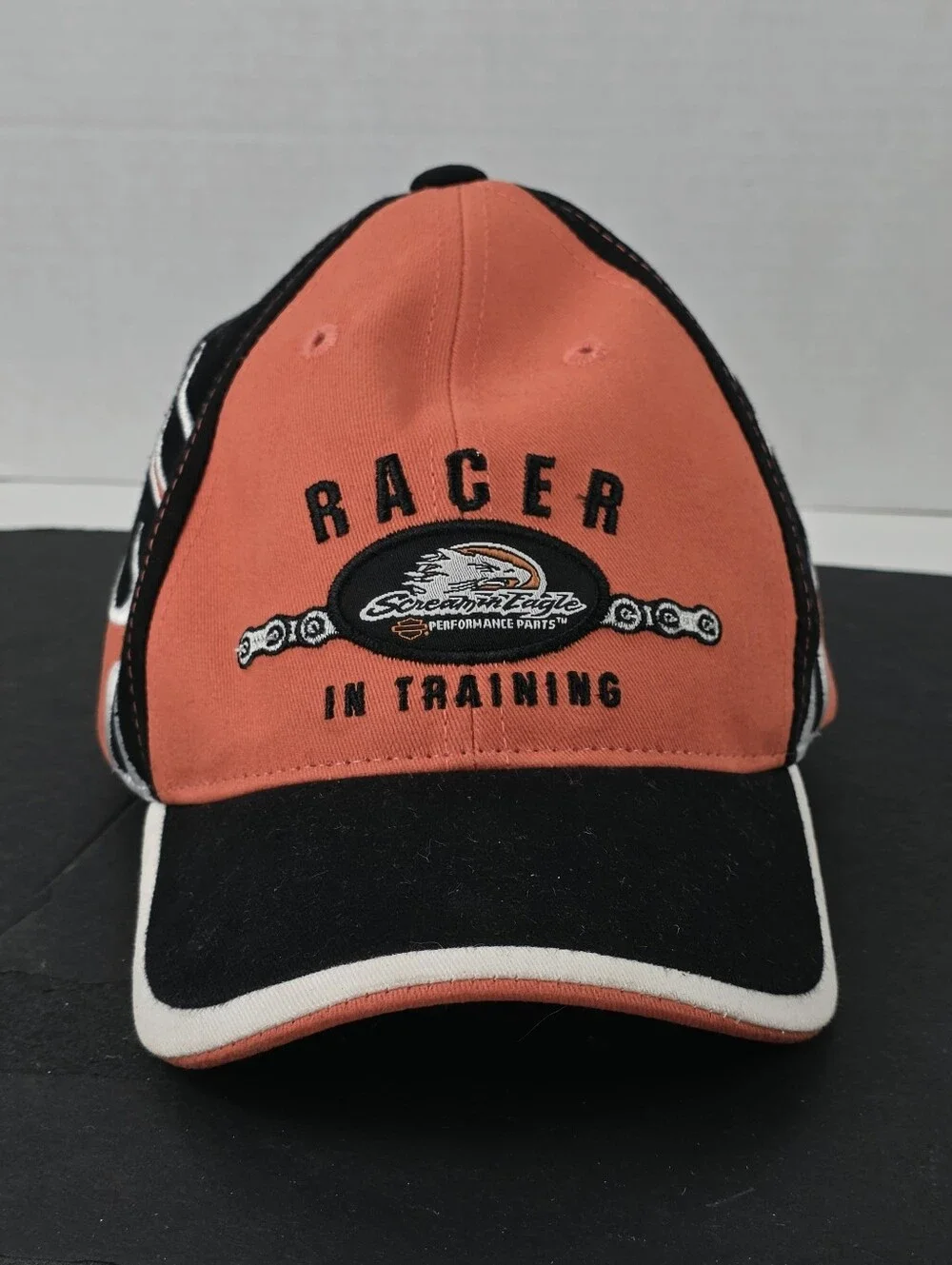 Harley-Davidson Youth Rager In Training Orange Black Adjustable Hat Cap